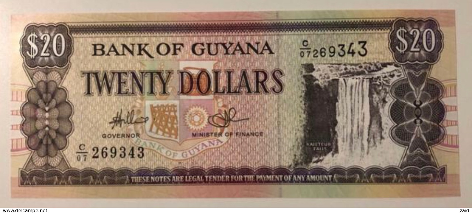 Billete De Guayana 20 $ - Autres - Asie