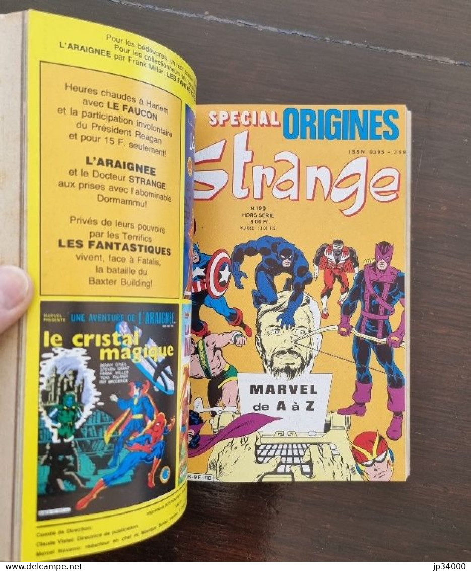 STRANGE Spécial Origines Album N°7 (contenant Les N°187HS+190HS+193HS) Lug 1986 (comics) - Strange