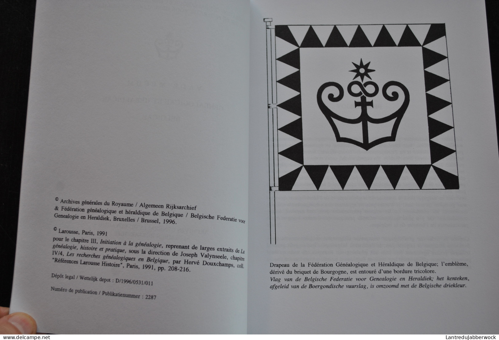 VADE-MECUM GENEALOGICAE ET HERALDICAE BELGICAE 1996 Fédération Généalogique & Héraldique De Belgique Archives Du Royaume - België