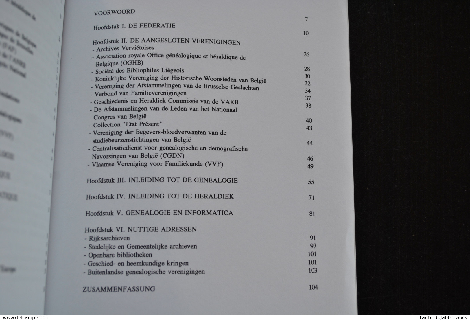 VADE-MECUM GENEALOGICAE ET HERALDICAE BELGICAE 1996 Fédération Généalogique & Héraldique De Belgique Archives Du Royaume - België