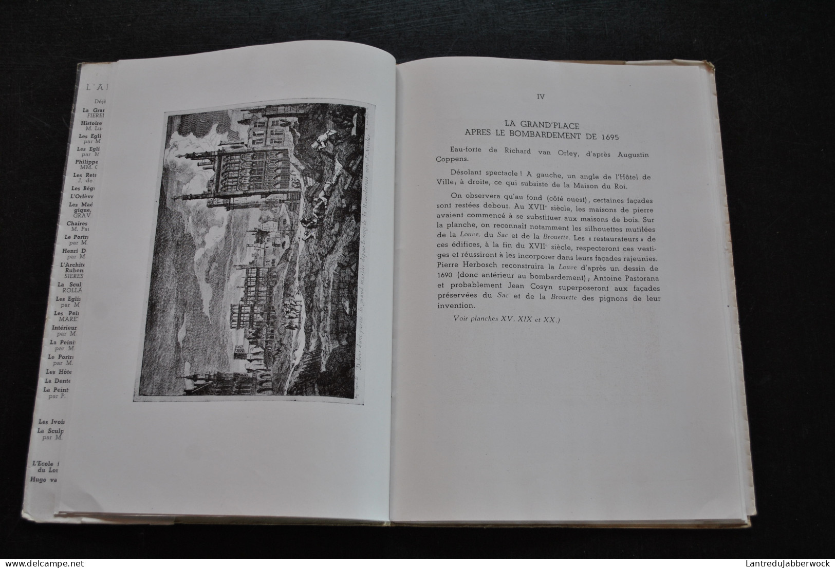 Paul FIERENS La Grand'Place De Bruxelles Editions Du Cercle D'Art 1945 Histoire Architecture Façades Photos Illustration - België