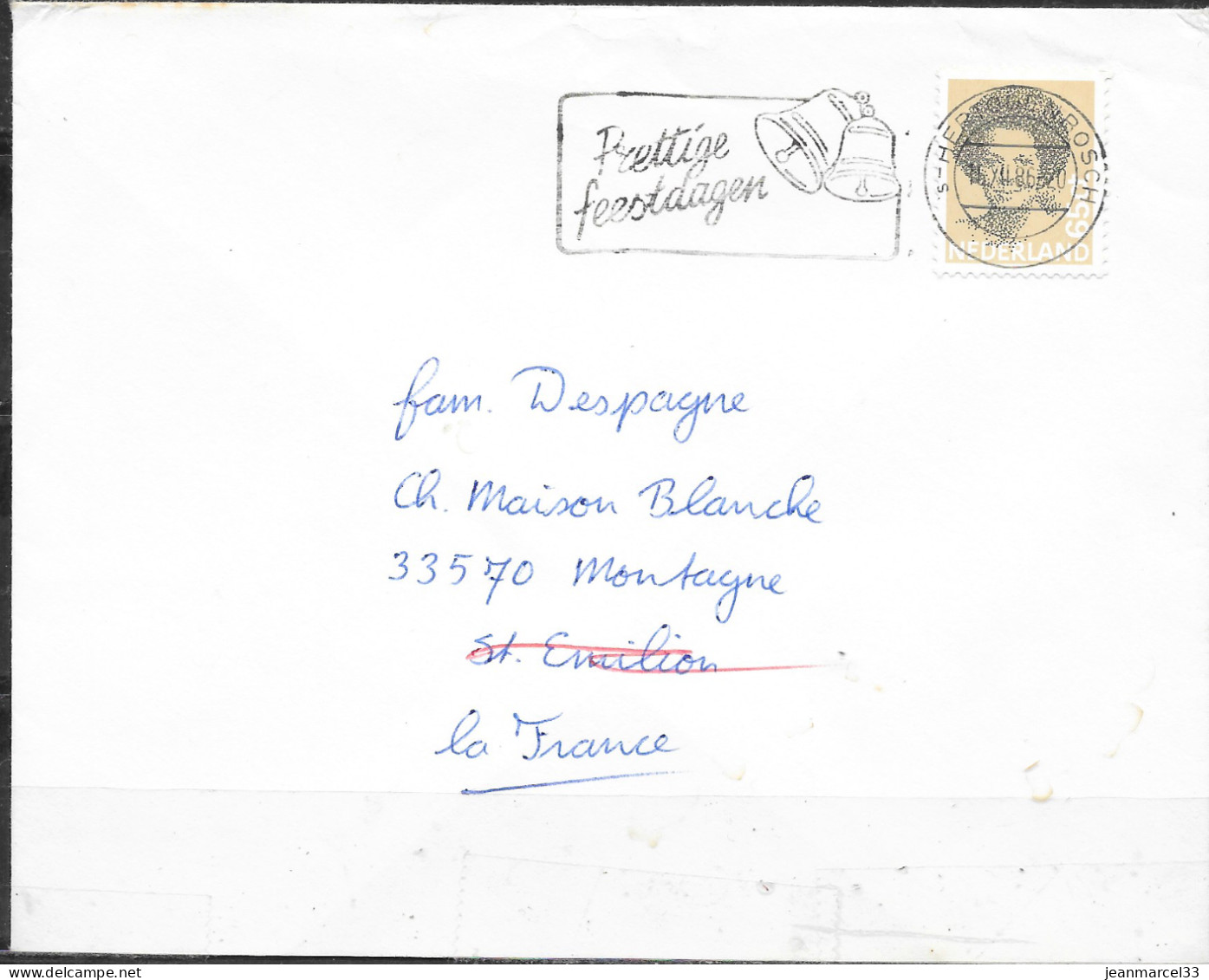 Flamme De S-Hertode N Rosch 16.XII.86 " Prettige........ - Postal History