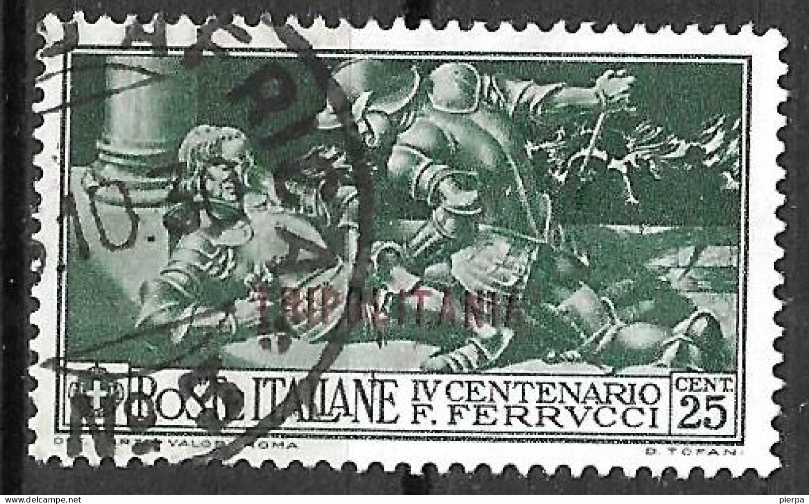 TRIPOLITANIA - 1930 - FERRUCCI - C. 25 - USATO (YVERT 88 - MICHEL 104 - SS 65) - Tripolitania