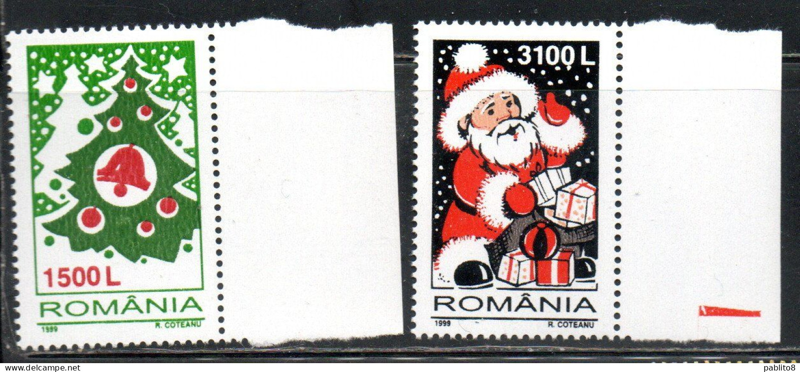 ROMANIA 1999 CHRISTMAS NOEL WEIHNACHTEN NAVIDAD STRIP COMPLETE SET SERIE COMPLETA MNH - Neufs
