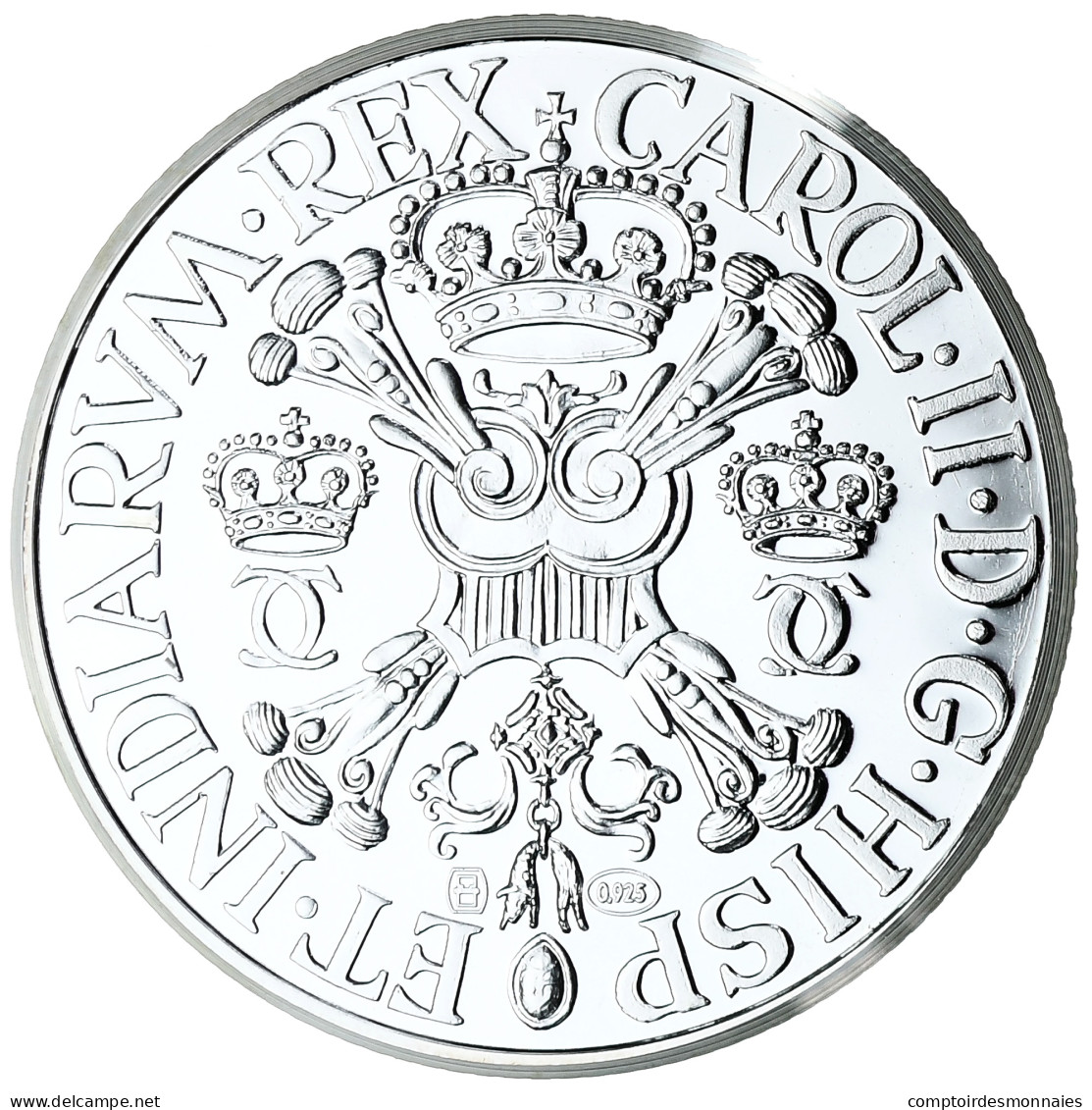 Belgique, Patagon, Charles II, 1998, Bruxelles, Argent, Refrappe, FDC - Autres & Non Classés