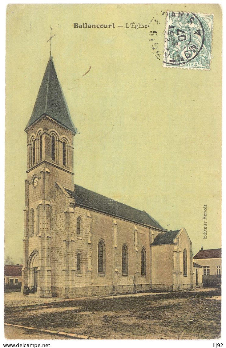 CPA 91 - BALLANCOURT (Essonne) - L'Eglise - Carte Tramée Semi-brillante - Ballancourt Sur Essonne