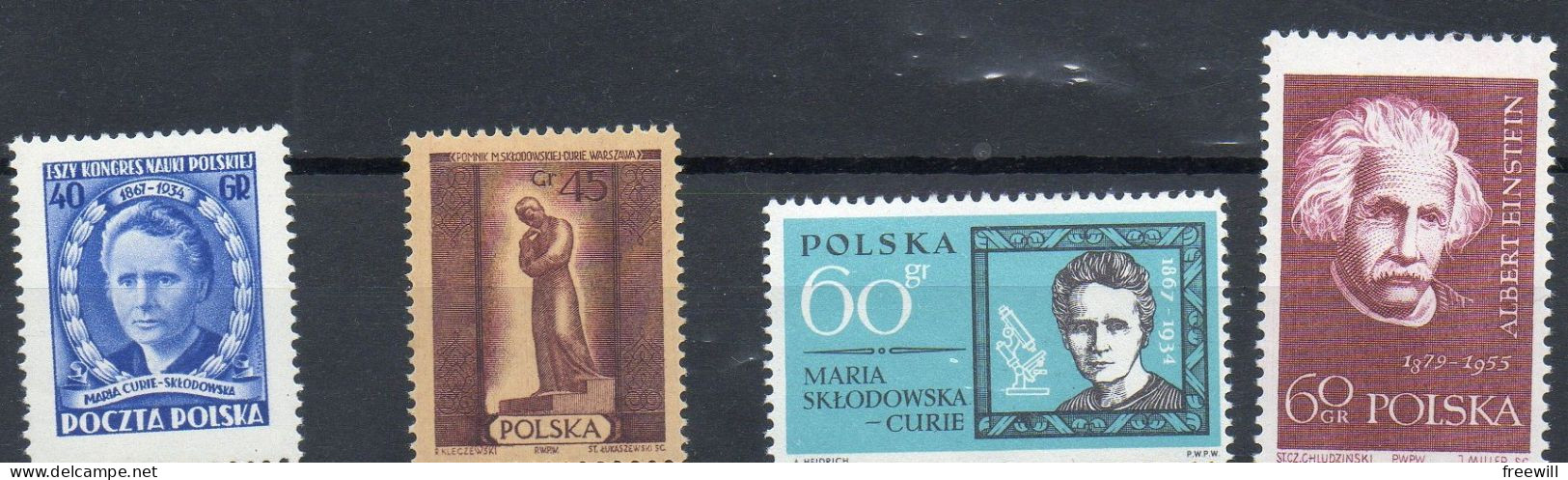 Pologne Poland Marie Curie , Albert Einstein XX - Unused Stamps