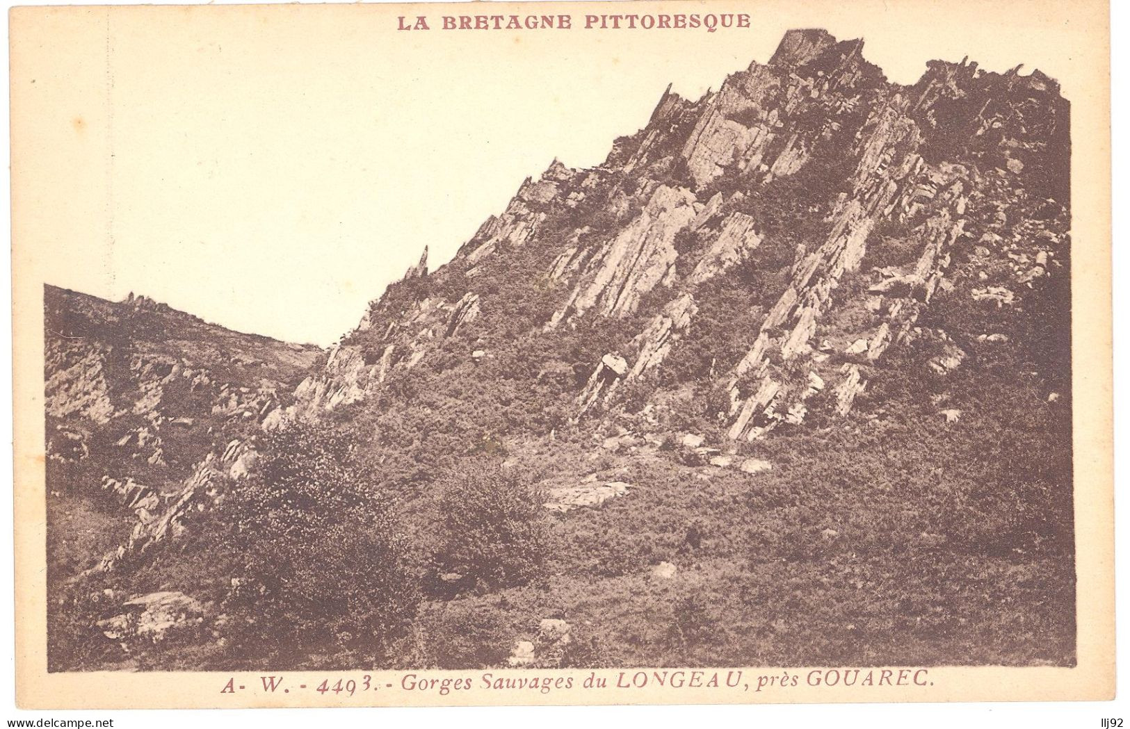 CPA 22 - GOUAREC (Côte D'Armor) - A. W. 4493.  Gorges Sauvages Du LONGEAU Près Gouarec - Gouarec