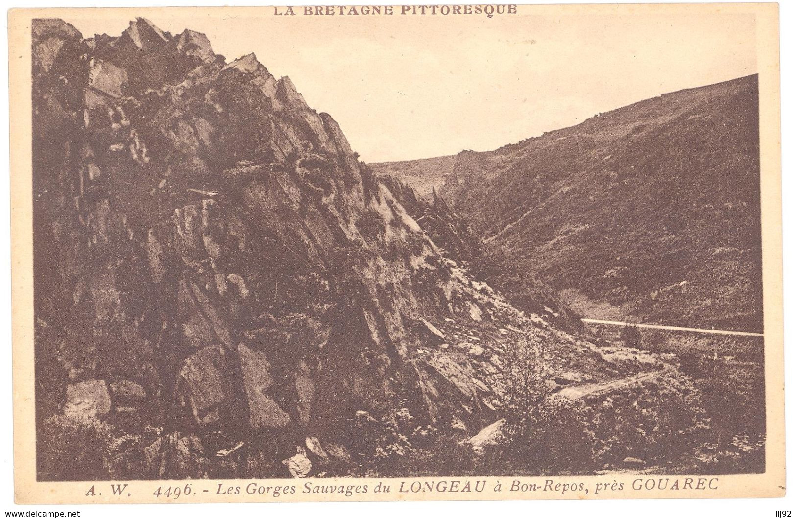 CPA 22 - GOUAREC (Côte D'Armor) - A. W. 4496. Les Gorges Sauvages Du LONGEAU à BON REPOS Près Gouarec - Gouarec