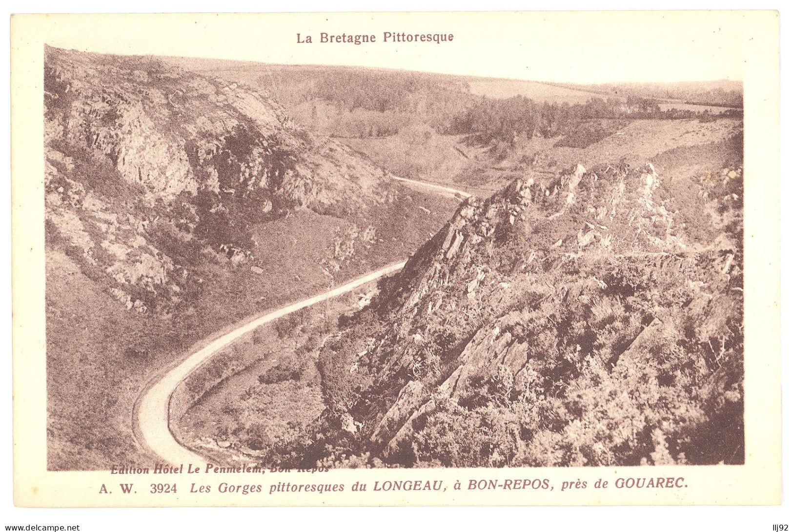 CPA 22 - GOUAREC (Côte D'Armor) - A. W. 3924. Les Gorges Pittoresques Du LONGEAU à BON REPOS Près De Gouarec - Gouarec