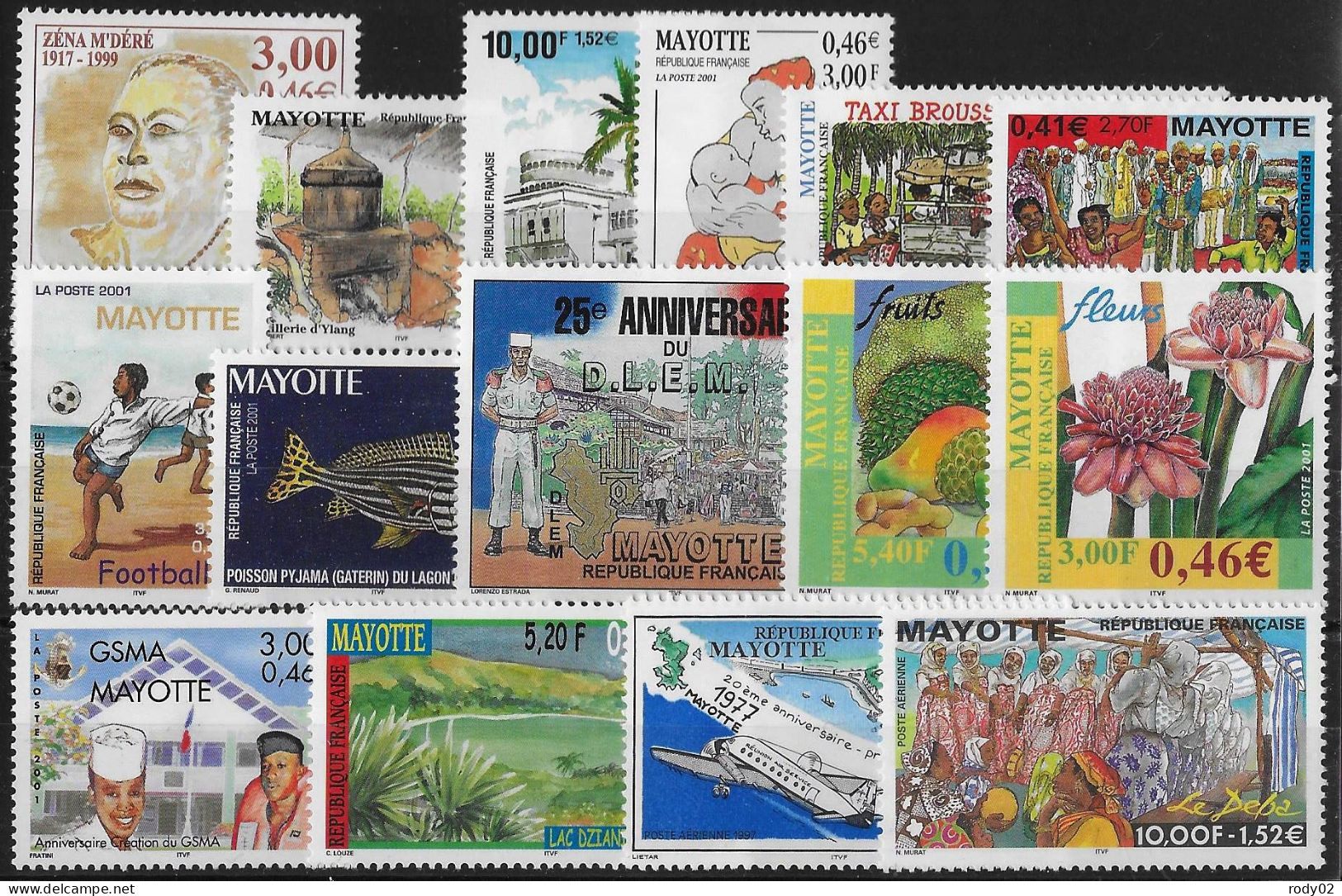 MAYOTTE - LOT ANNEES 1997 A 2001 - 5 SCANS - NEUF** MNH - Neufs