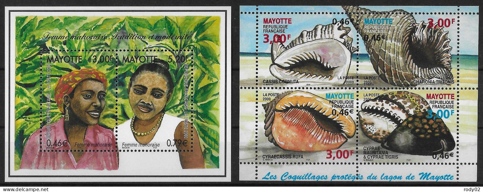 MAYOTTE - LOT ANNEES 1997 A 2001 - 5 SCANS - NEUF** MNH - Nuevos