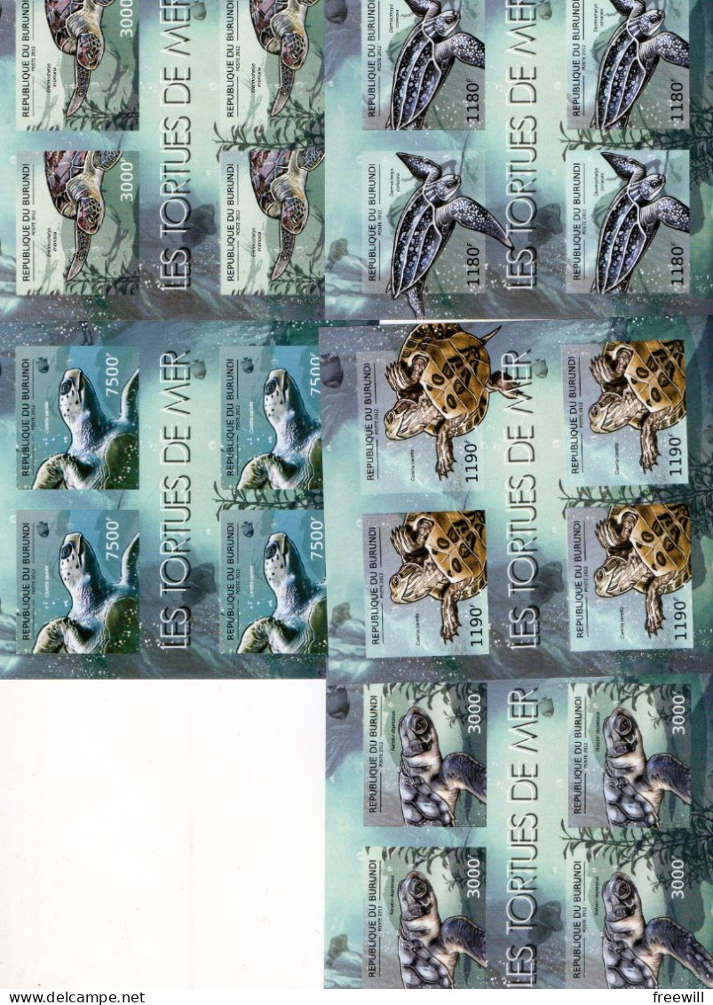 Burundi Tortues- Turtles XXX 2012 - Unused Stamps