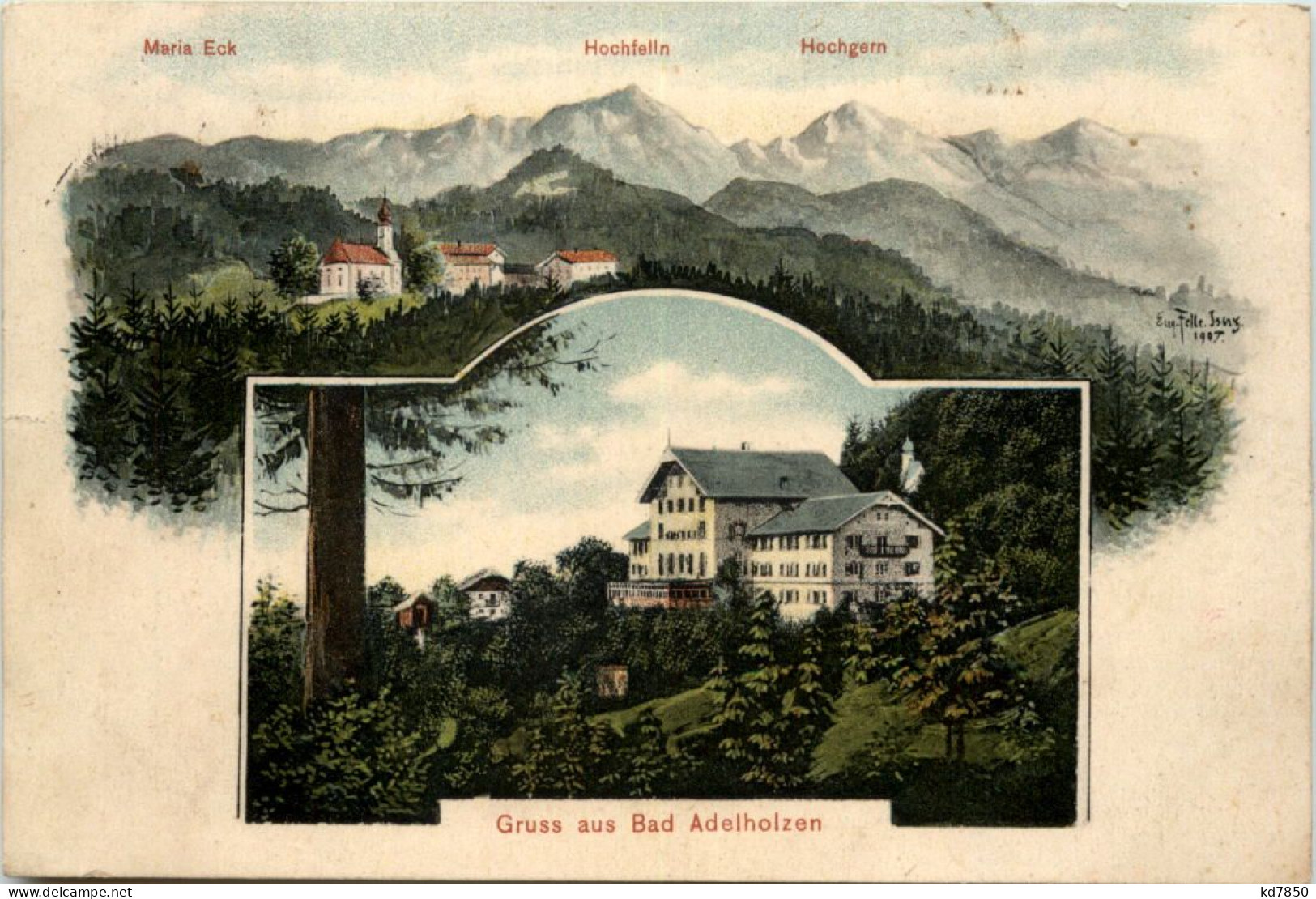 Gruss Aus Bad Adelholzen - Künstler-AK Eugen Felle - Siegsdorf - Traunstein