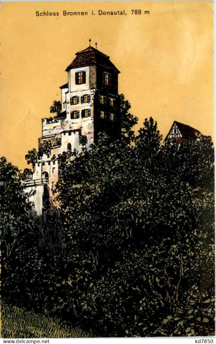 Schloss Bronnen In Donautal - Künstler-AK Eugen Felle - Tuttlingen