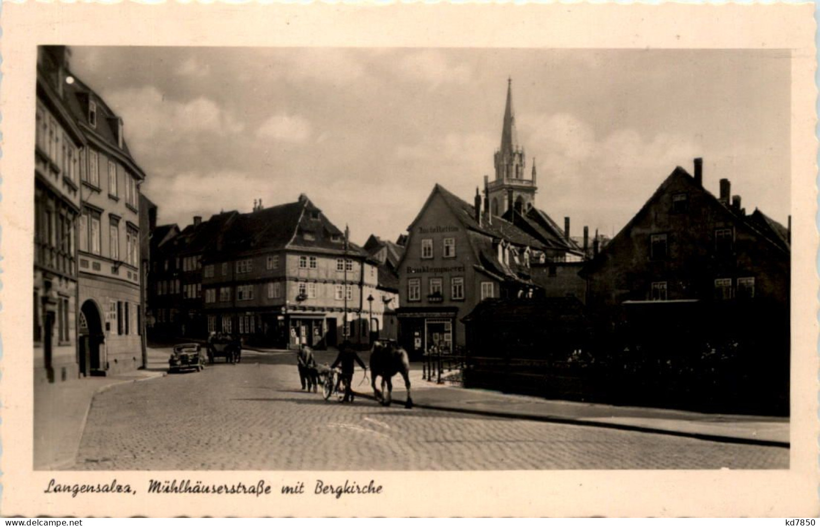 Langensalza, Mühlhäuserstrasse Mit Bergkirche - Bad Langensalza