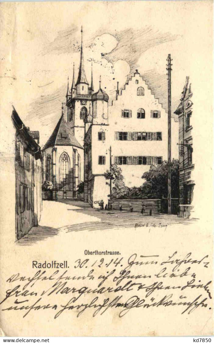 Radolfzell - Oberthorstrasse - Künstler-AK Eugen Felle - Radolfzell