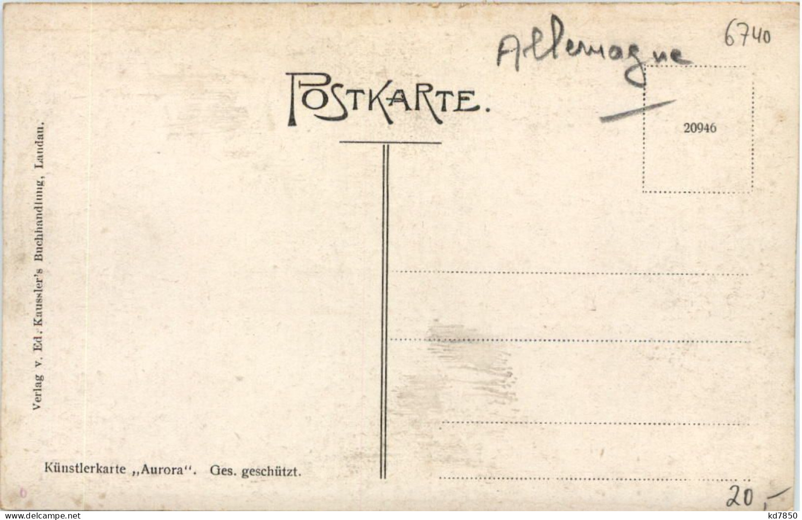 Landau - Partie A. D. Queich - Künstler-AK Eugen Felle - Landau