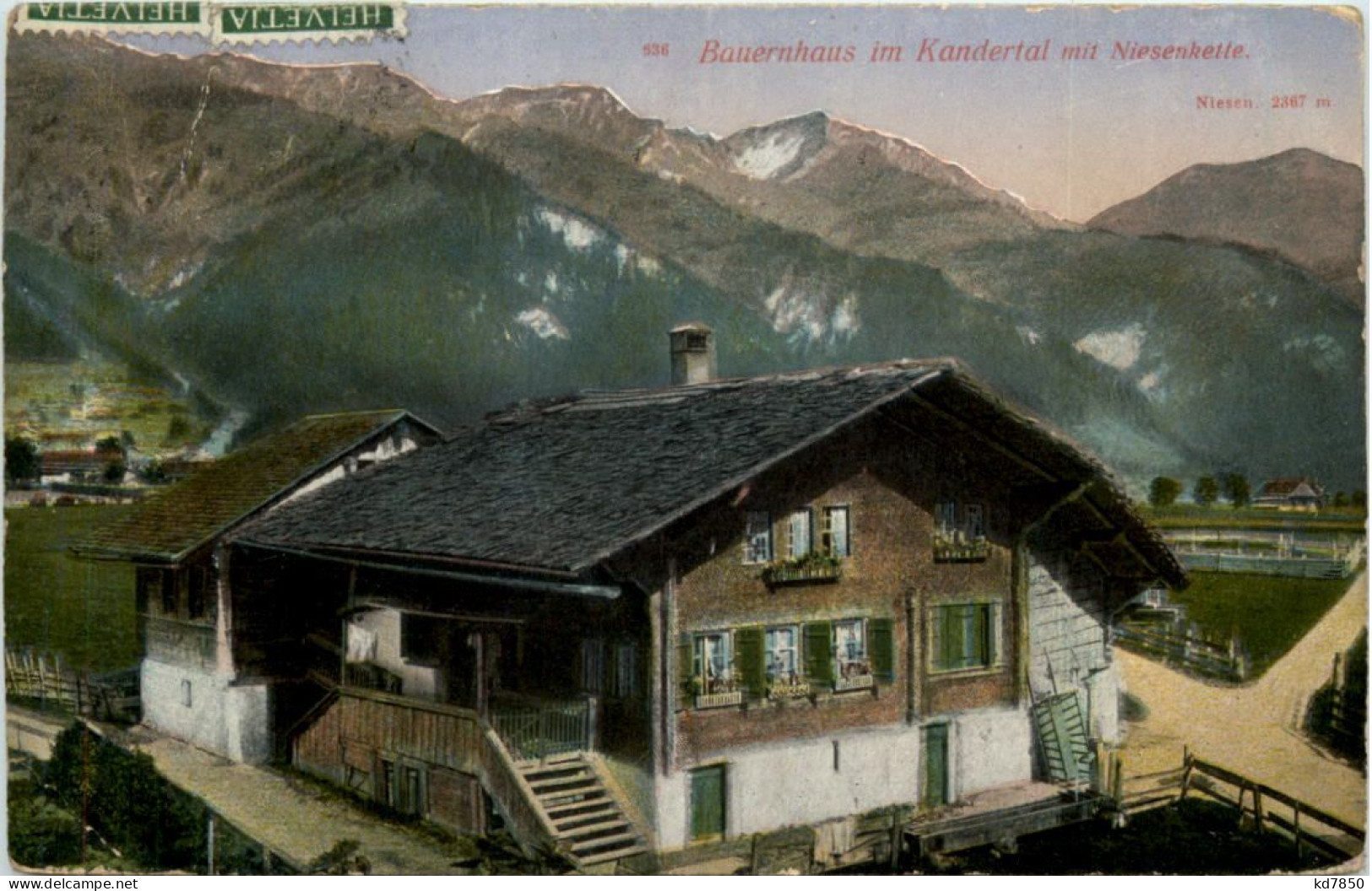 Bauernhaus Im Kandertal Mit Niesenkette - Kandersteg