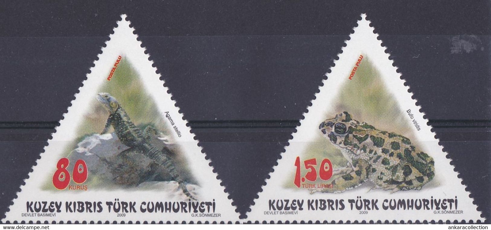 AC - NORTHERN CYPRUS STAMP - ANIMALS LIZARD - FROG MNH 14 SEPTEMBER 2009 - Unused Stamps