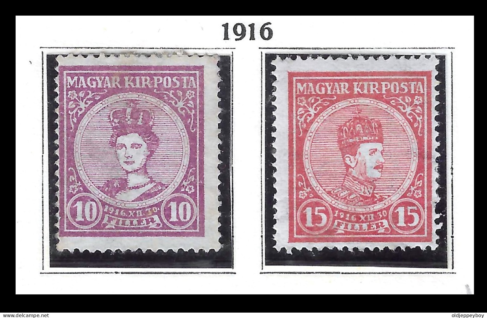 HONGRIE - HUNGARY - UNGARN / 1916. Coronation MLH!! Mi 188-189 - Other & Unclassified