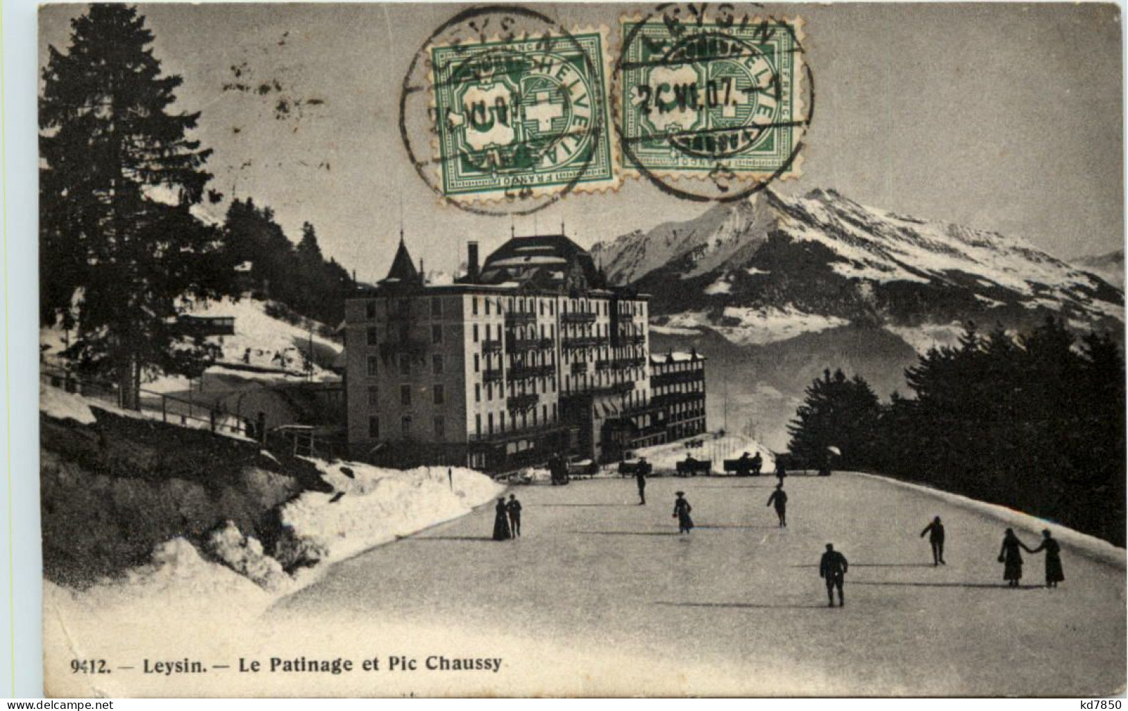 Leysin - Le Patinage Et Pic Chaussy - Leysin