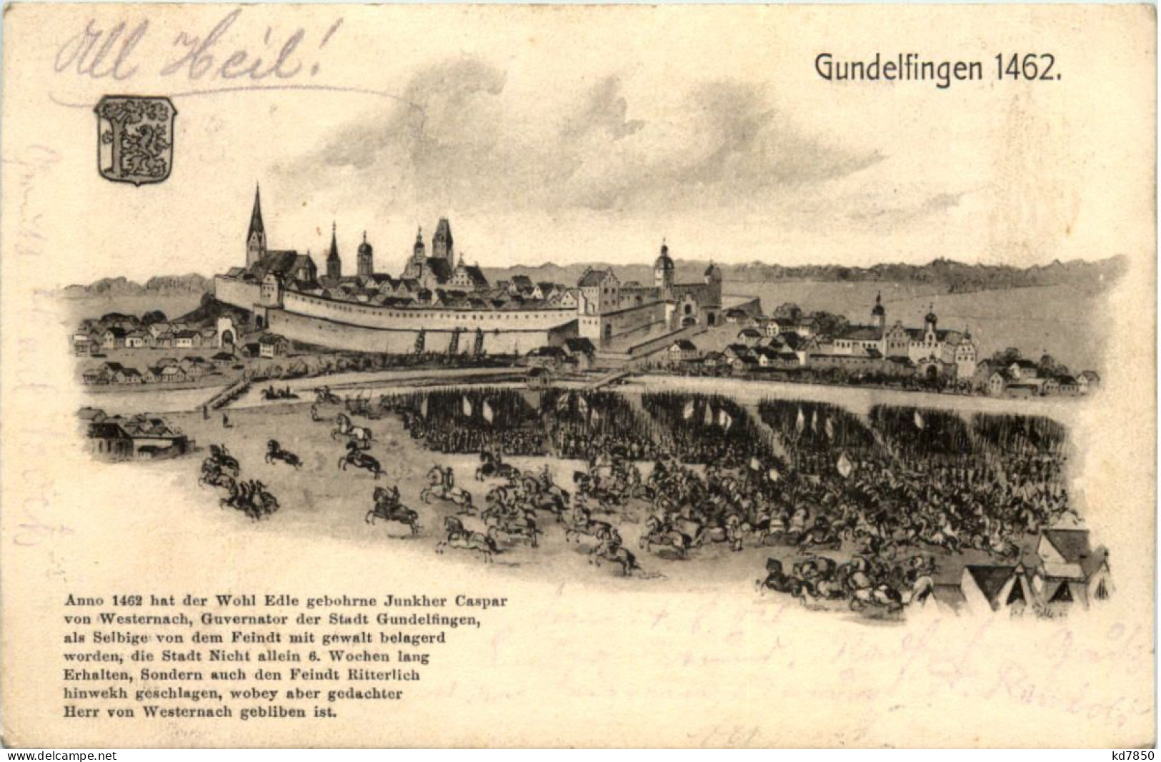 Gundelfingen 1462 - Künstler-AK Eugen Felle - Dillingen