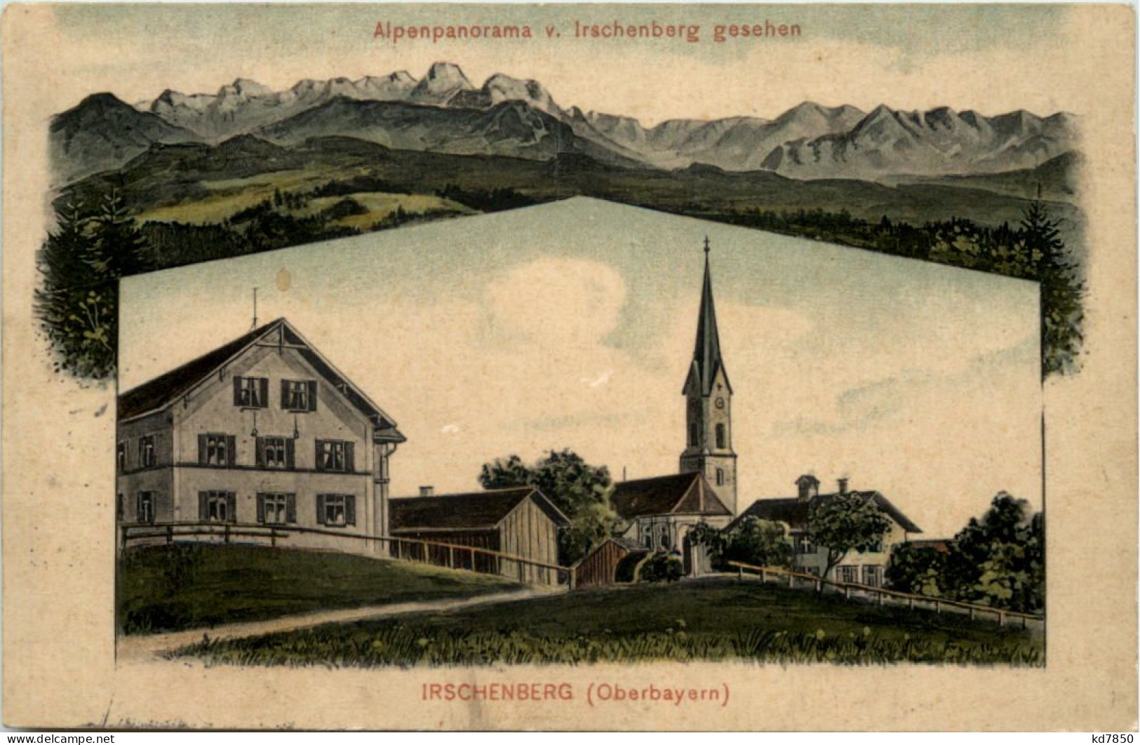 Irschenberg - Oberbayern - Künstler-AK Eugen Felle - Miesbach