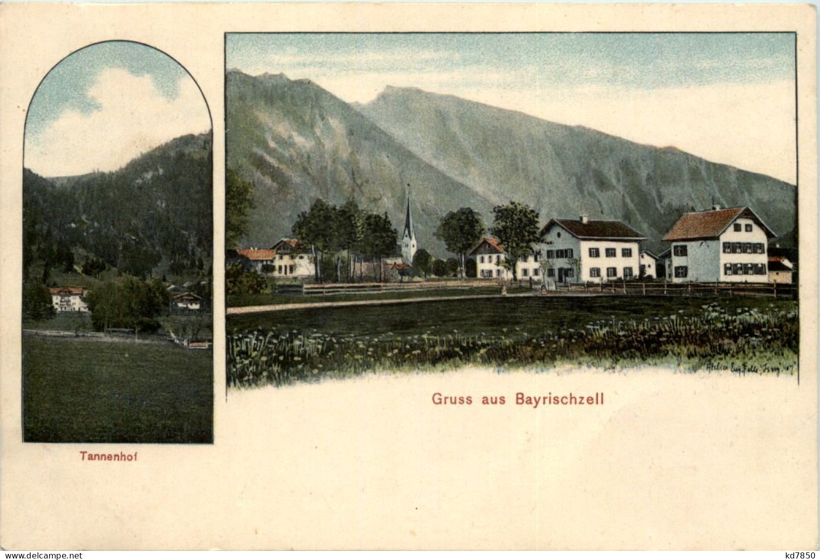 Gruss Aus Bayrischzell- Künstler-AK Eugen Felle - Miesbach