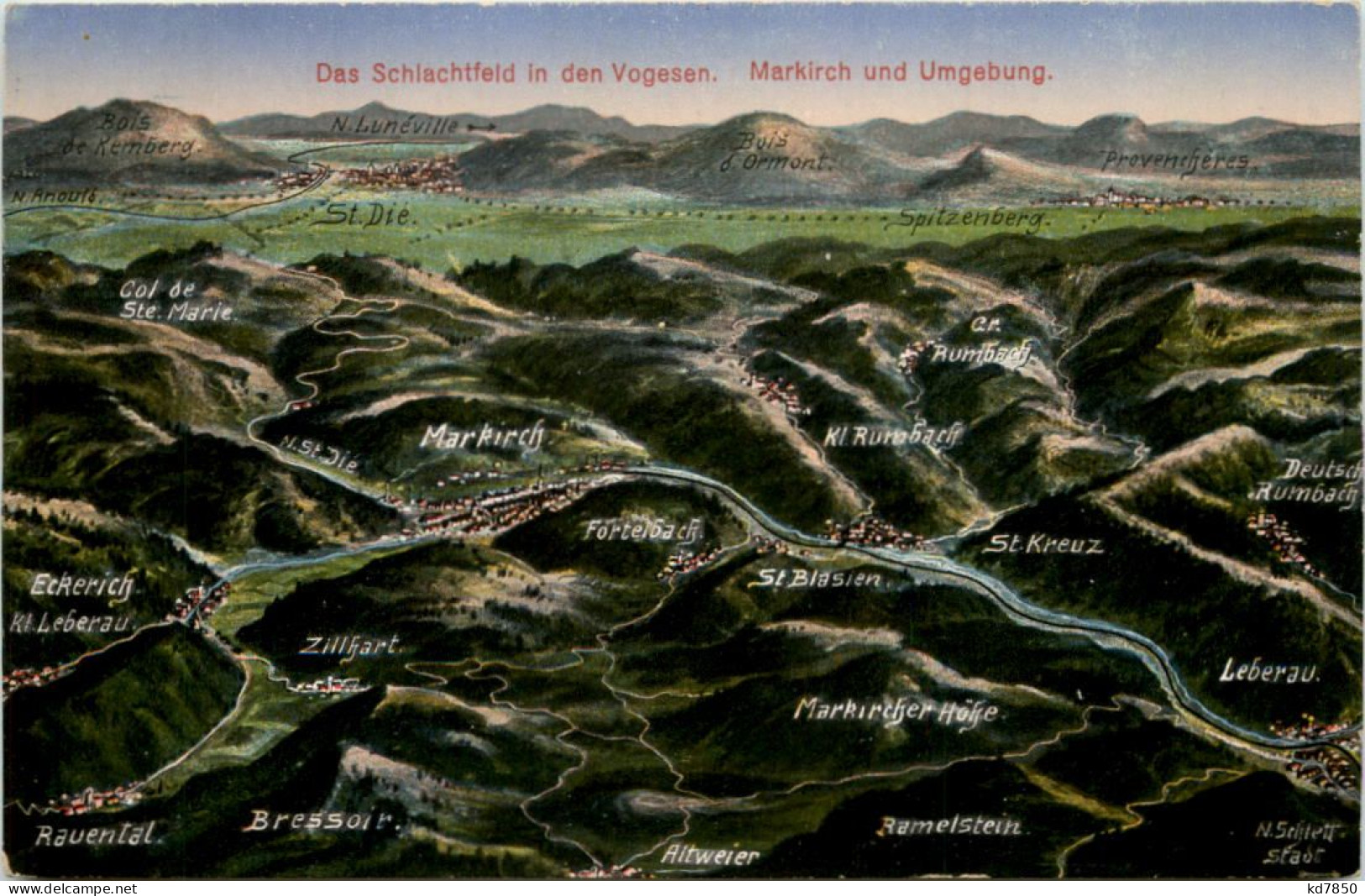 Schlachtfeld In Den Vogesen - Markirch - Künstler-AK Eugen Felle - Sainte-Marie-aux-Mines