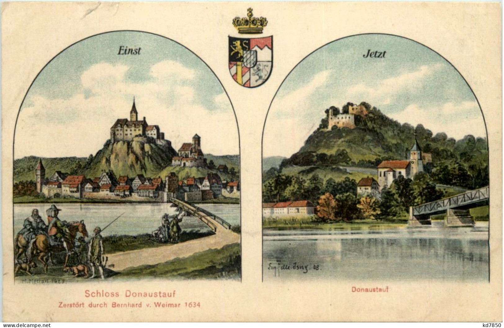 Schloss Donaustauf - Künstler-AK Eugen Felle - Regensburg