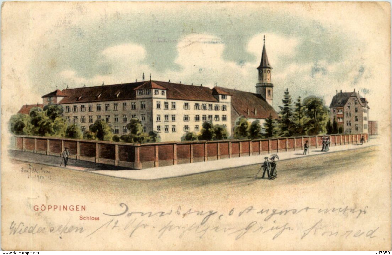 Göppingen Schloss - Künstler-AK Eugen Felle - Goeppingen