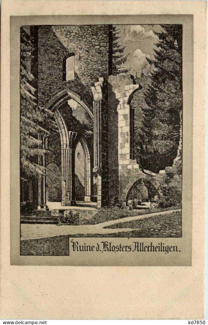 Ruine Kloster Allerheiligenl - Künstler-AK Eugen Felle - Oppenau
