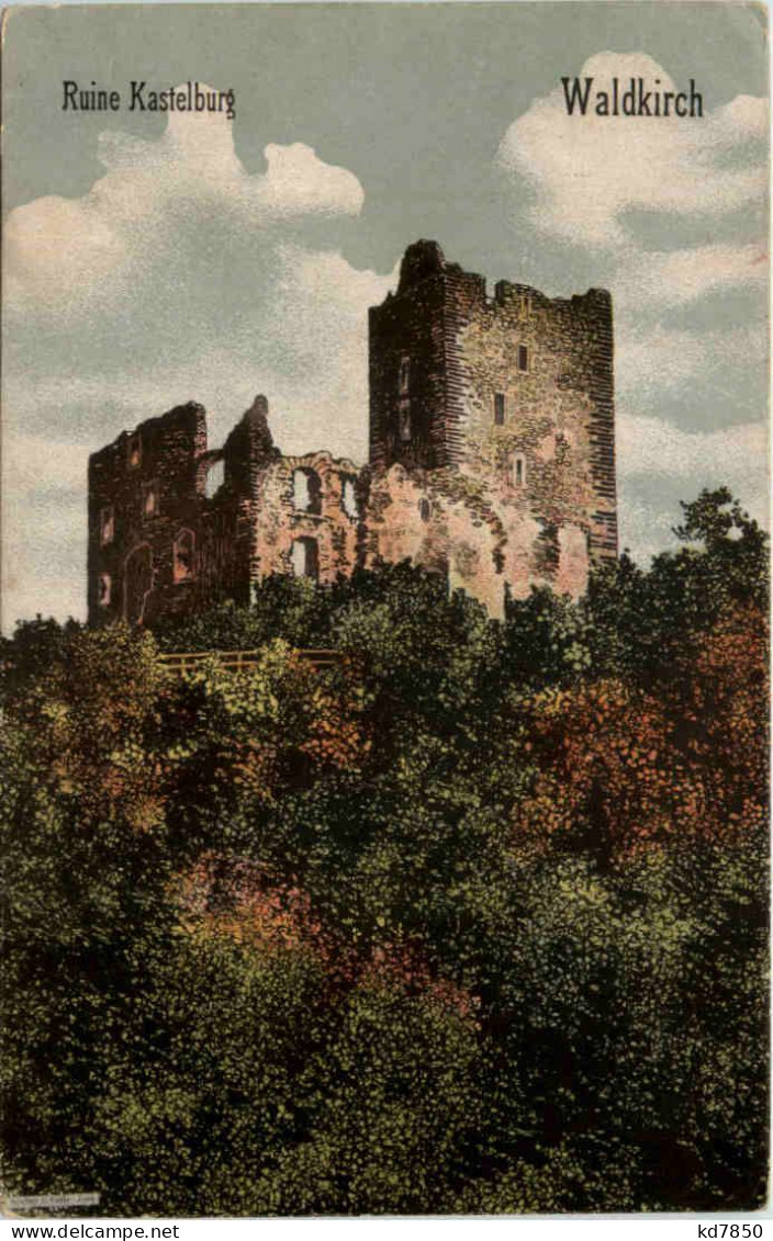 Waldkirch - Ruine Kastelburg - Künstler-AK Eugen Felle - Waldkirch