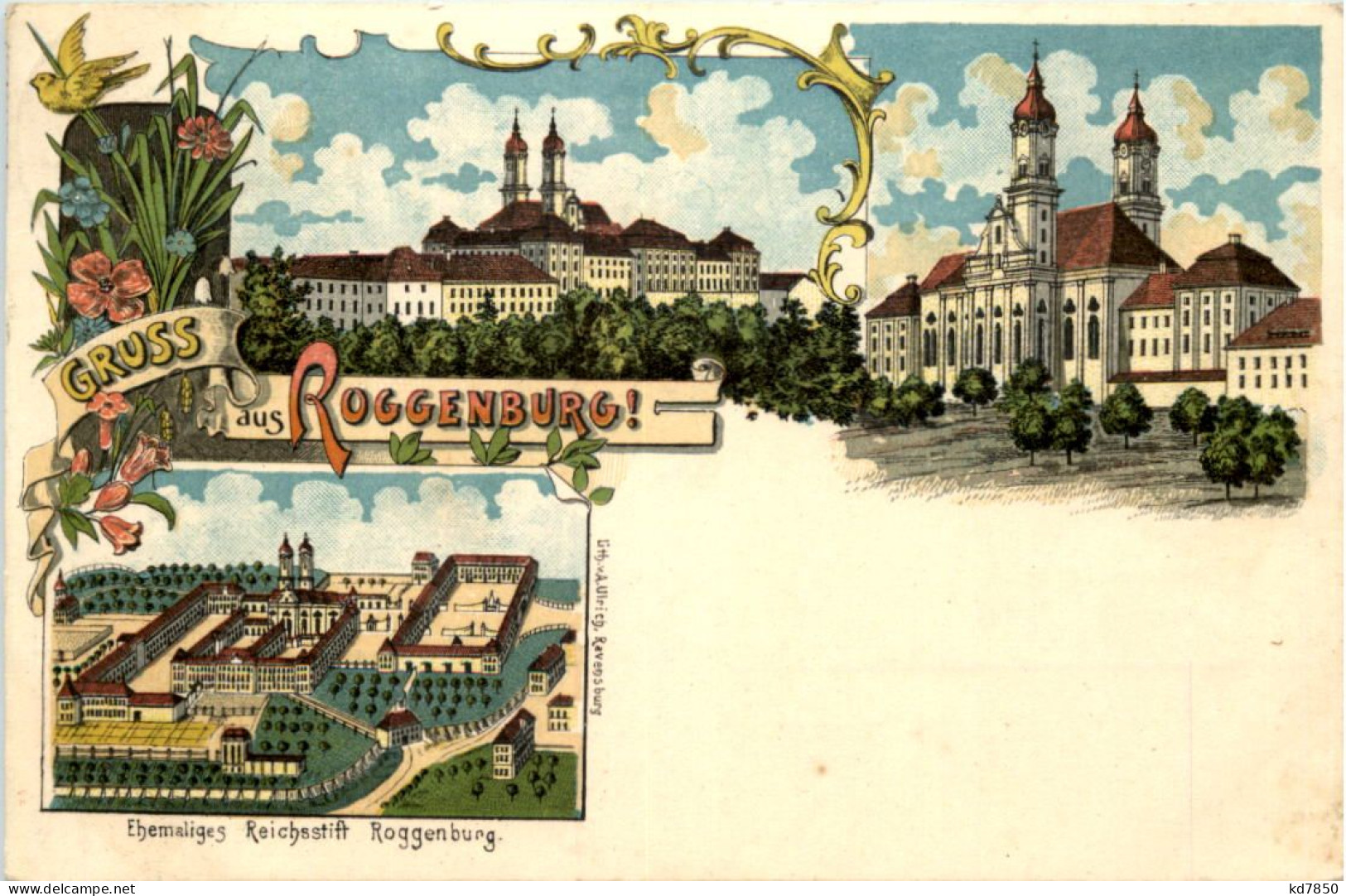 Gruss Aus Roggenburg - Litho - Neu-Ulm