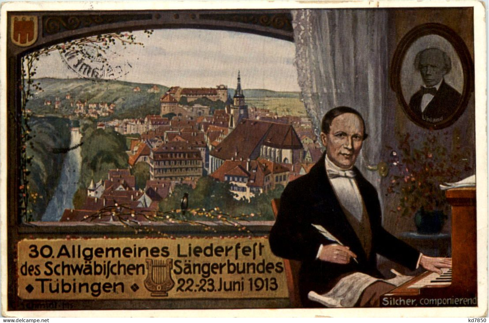 Tübingen - 30. Allgemeines Liederfest 1913 - Privatganzsache PP 27C186/03 - Tuebingen