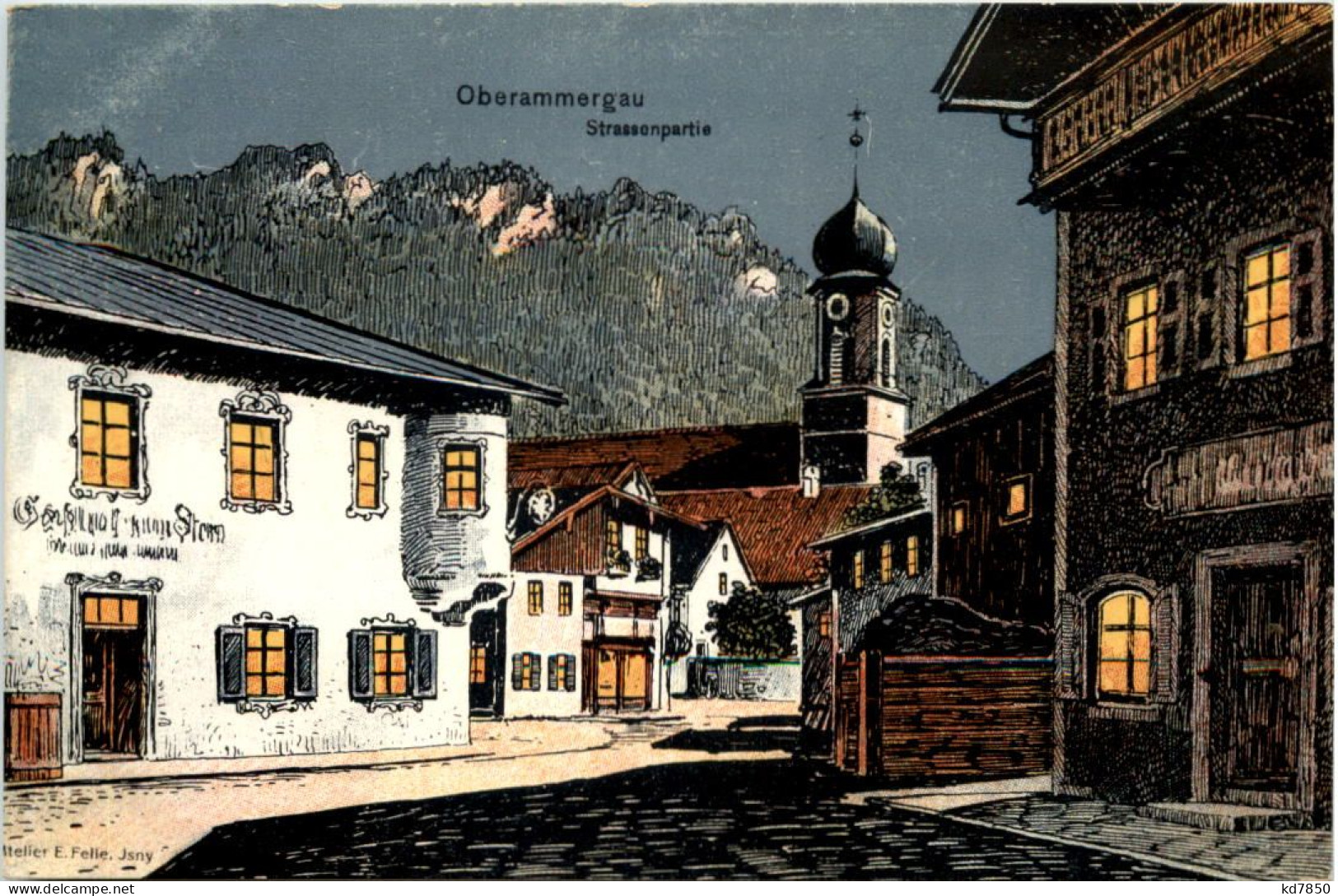 Oberammergau - Künstler-AK Eugen Felle - Oberammergau