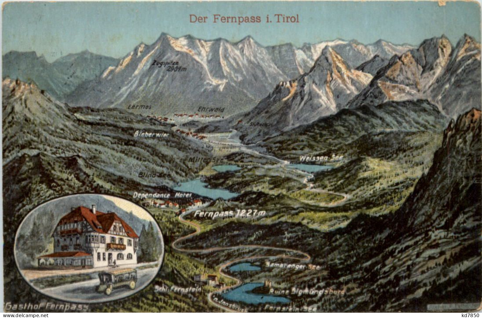 Fernpass In Tirol - Künstler-AK Eugen Felle - Reutte