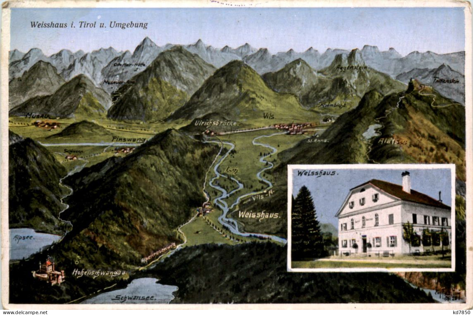 Weisshaus In Tirol - Künstler-AK Eugen Felle - Reutte
