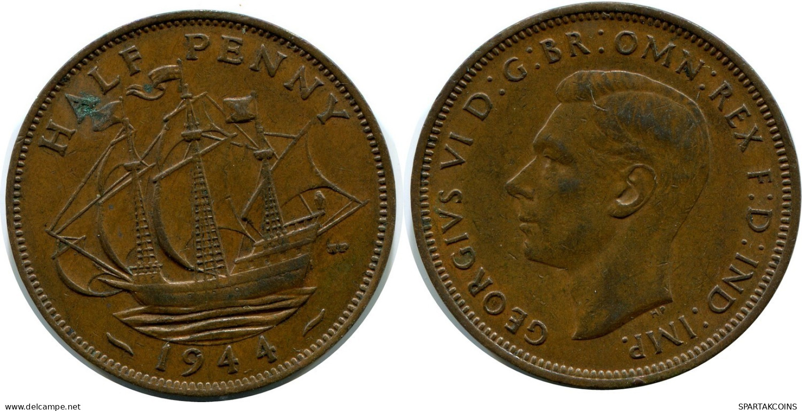 PENNY 1944 UK GROßBRITANNIEN GREAT BRITAIN Münze #AZ035.D.A - D. 1 Penny