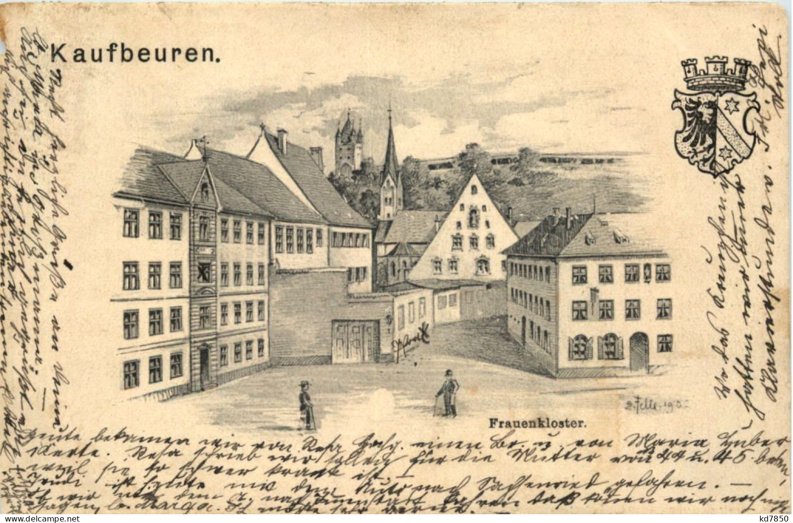 Kaufbeuren - Frauenkloster - Künstler-AK Eugen Felle - Kaufbeuren