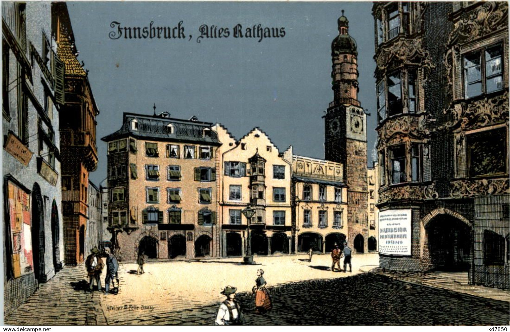 Innsbruck - Altes Rathaus - Künstler-AK Eugen Felle - Innsbruck