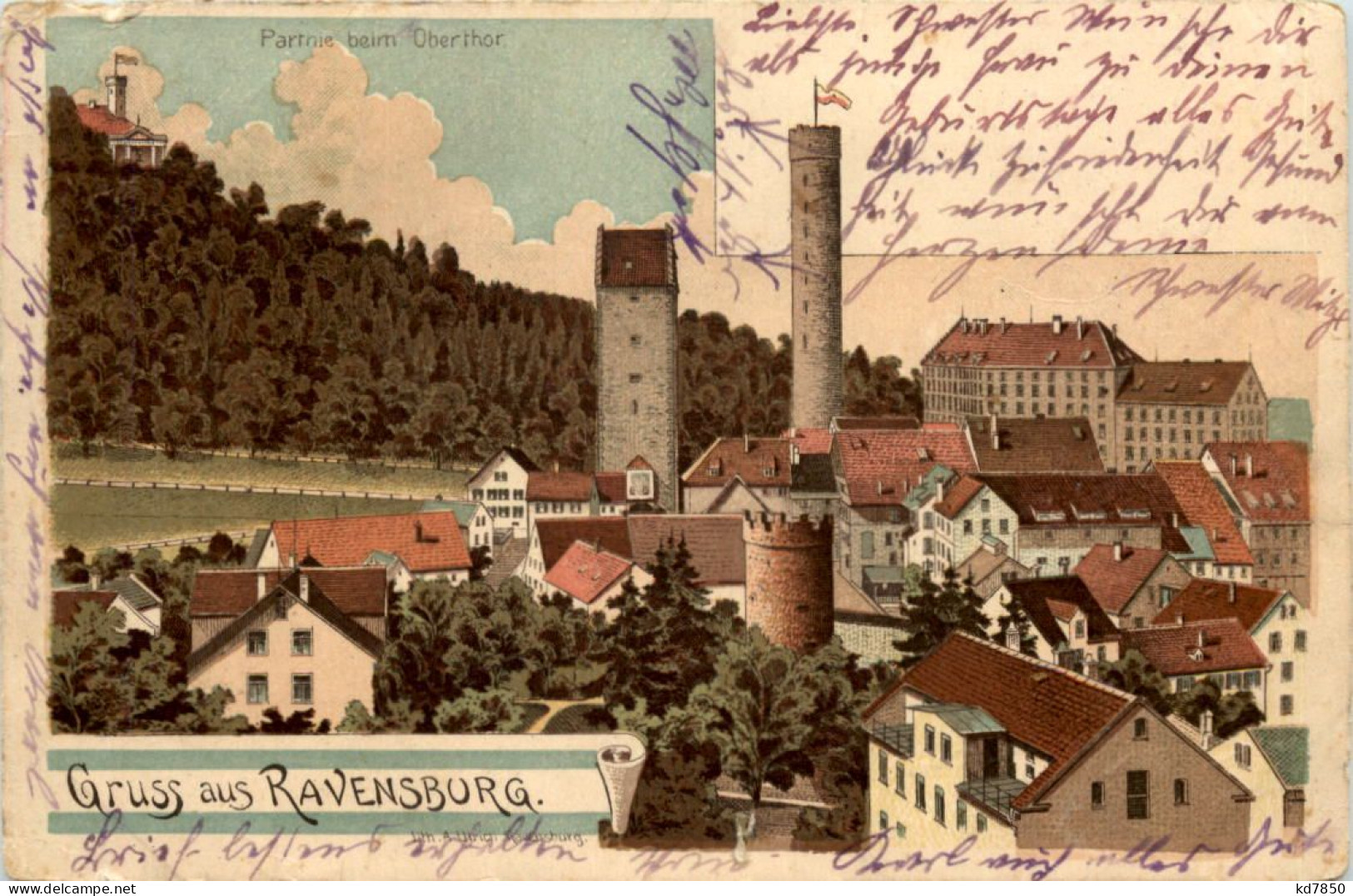 Gruss Aus Ravensburg - Litho - Ravensburg