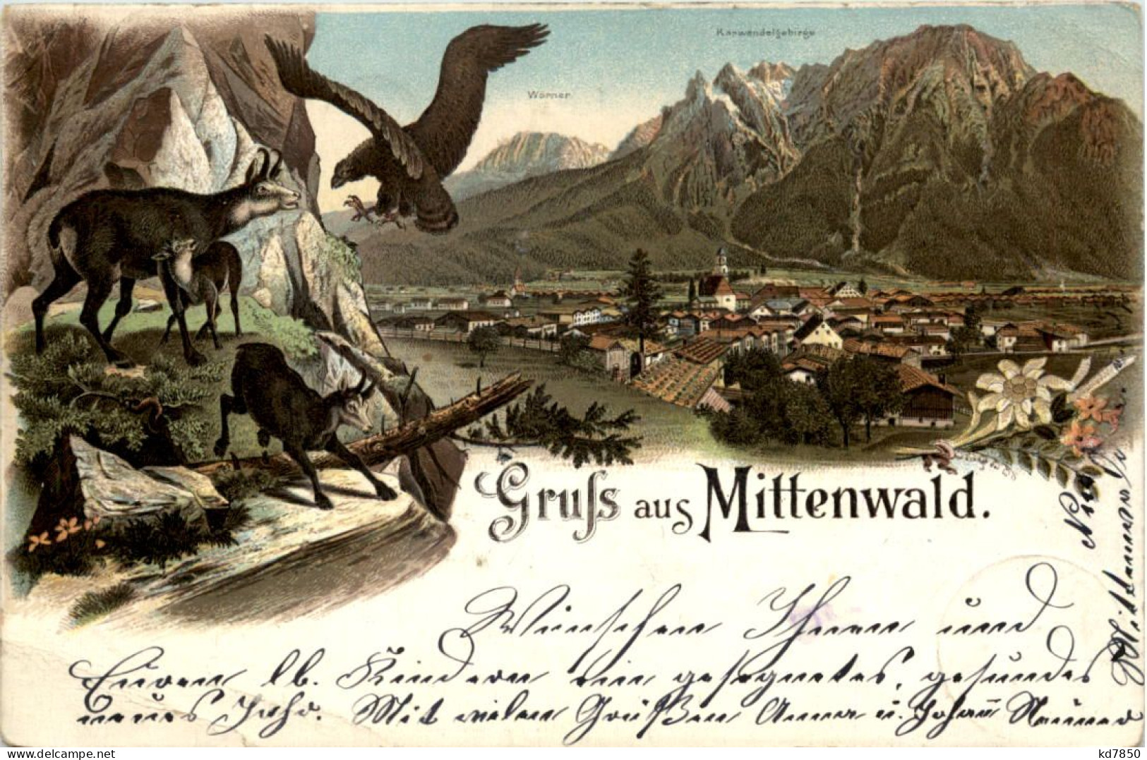 Gruss Aus Mittenwald - Litho - Mittenwald