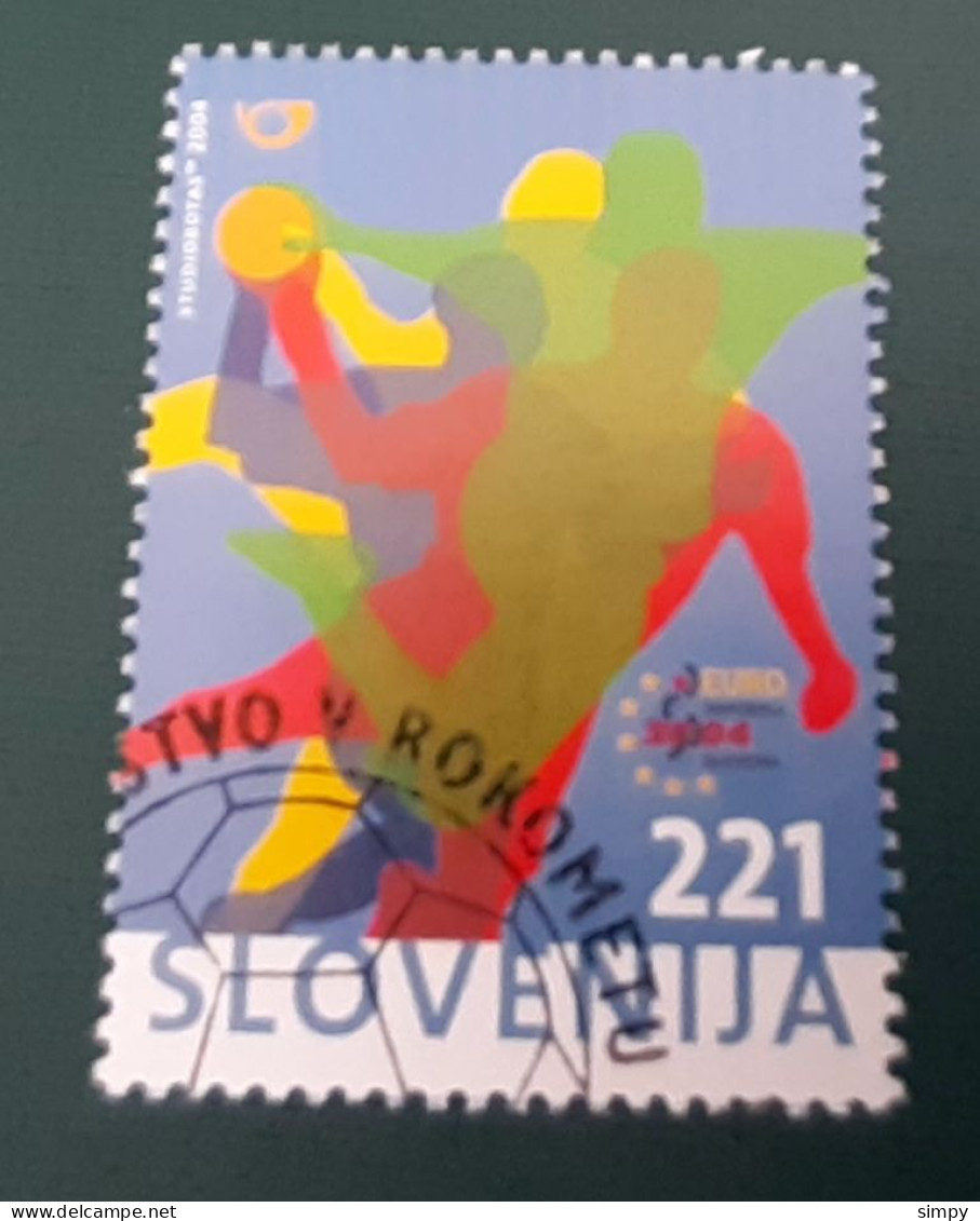 SLOVENIA 2004 6th Men's European Handball Championship Michel 458 Used Stamp - Slowenien