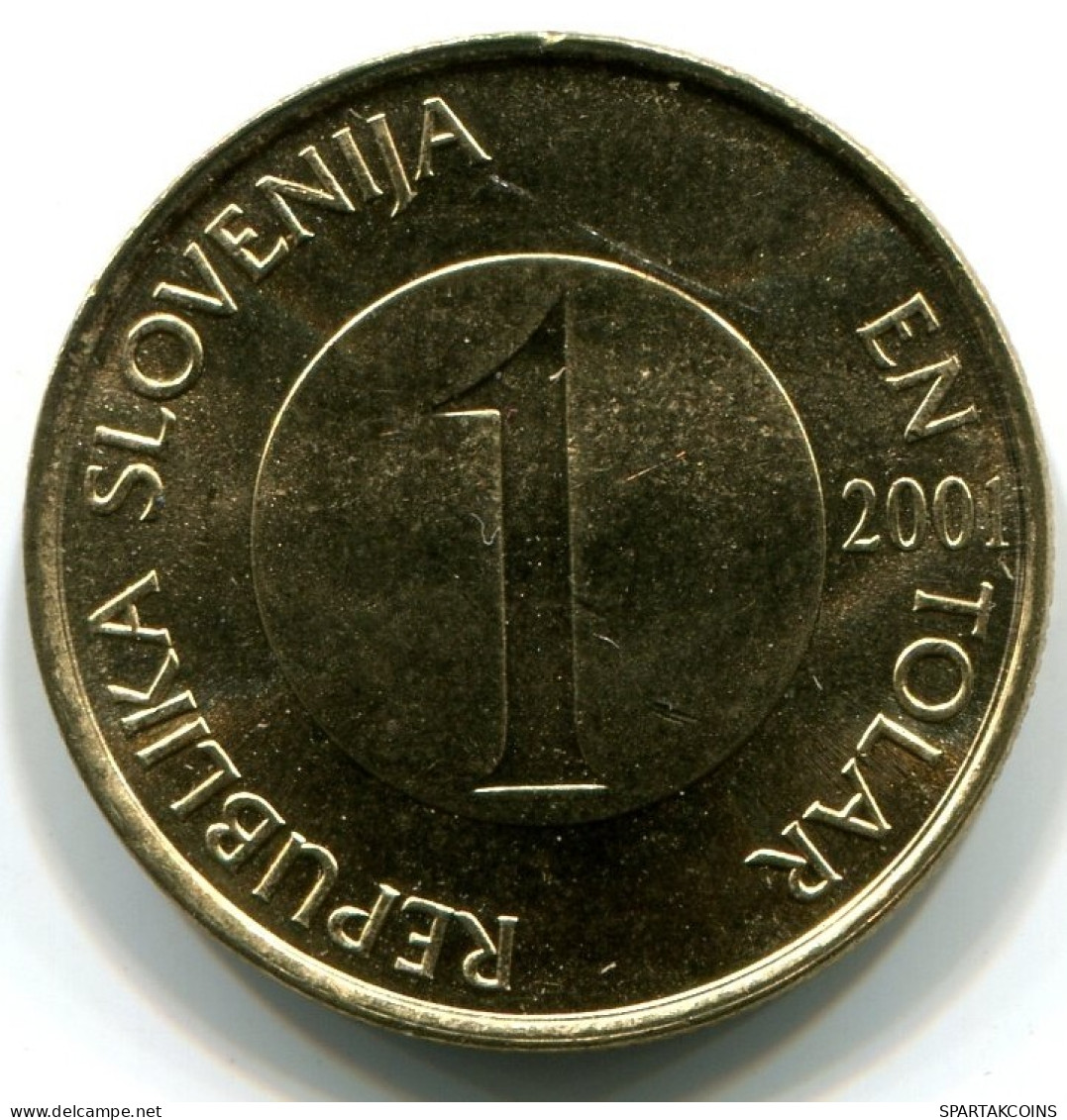 1 TOLAR 2001 SLOVENIA UNC Fish Coin #W11302.U.A - Slovenië