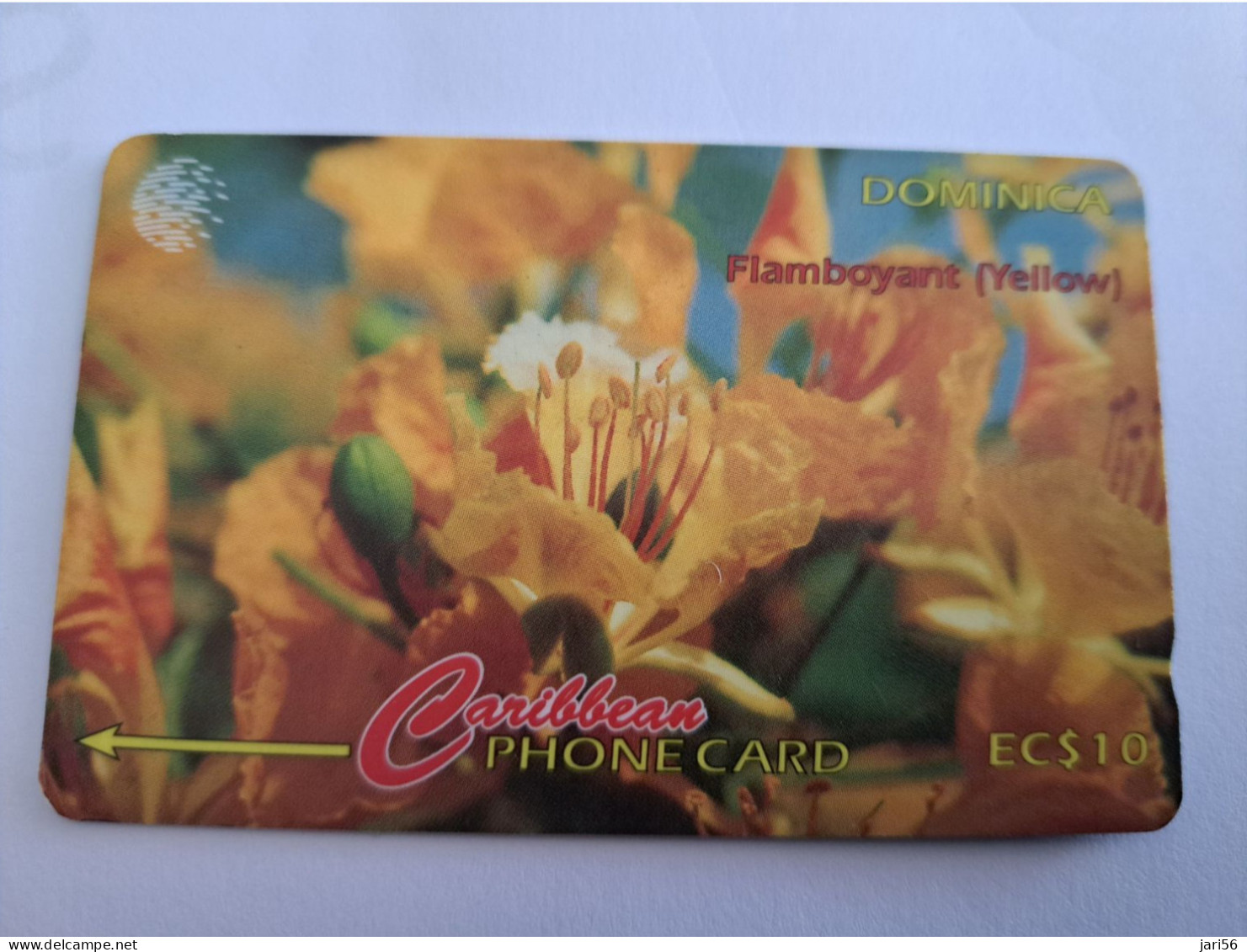 DOMINICA / $10,- GPT CARD  78CDMA / FLAMBOYANT YELLOW          Fine Used Card  ** 16498** - Dominica