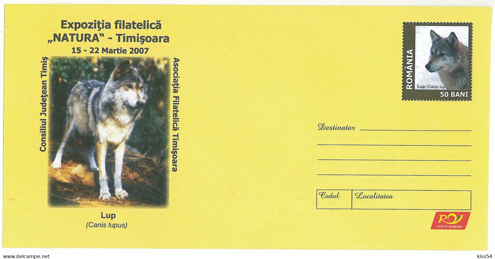 IP 2007 - 14 WOLF, Romania - Stationery - Unused - 2007 - Other & Unclassified