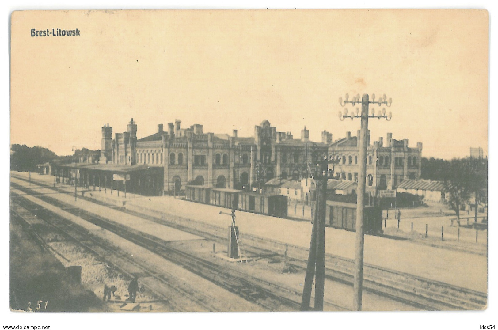 BL 30 - 13730 BREST-LITOWSK, Railway Station, Belarus - Old Postcard, CENSOR - Used - 1917 - Wit-Rusland