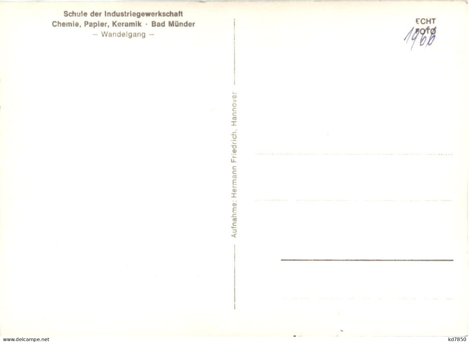 Bad Münder, Schule Der Gewerkschaft Chemie, Papier, Keramik - Hameln (Pyrmont)